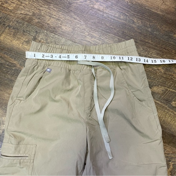 FIGS Zamora Fionlite Jogger Scrub Pants Women XS Light Oak Mesh Lined - Picture 2 of 10